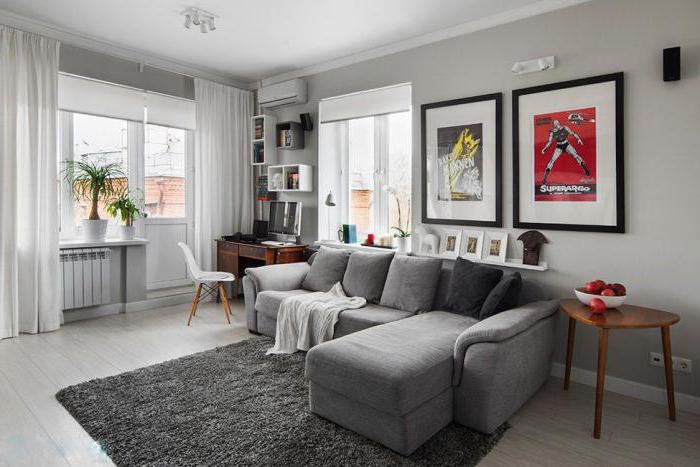 interiør i minimalistisk stil i en liten leilighet 